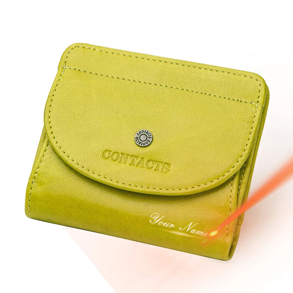 Small Genuine Leather Wallet for Men and Women with Coin Pocket