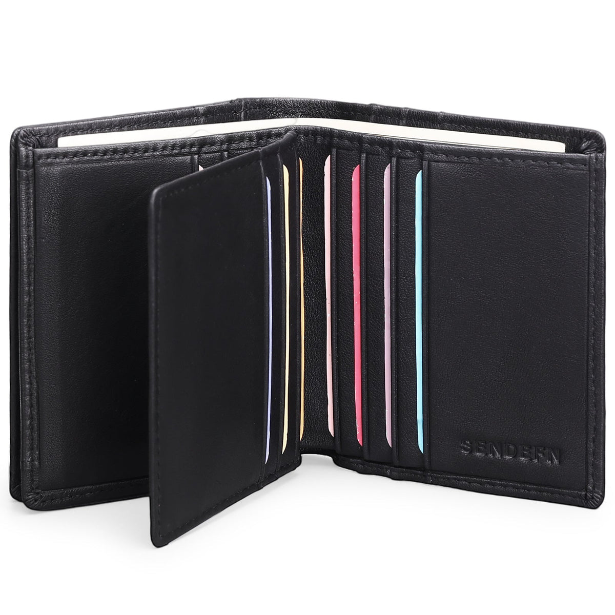 Men's Wallet with Fourteen Card Slots, Anti-RFID PU Lining