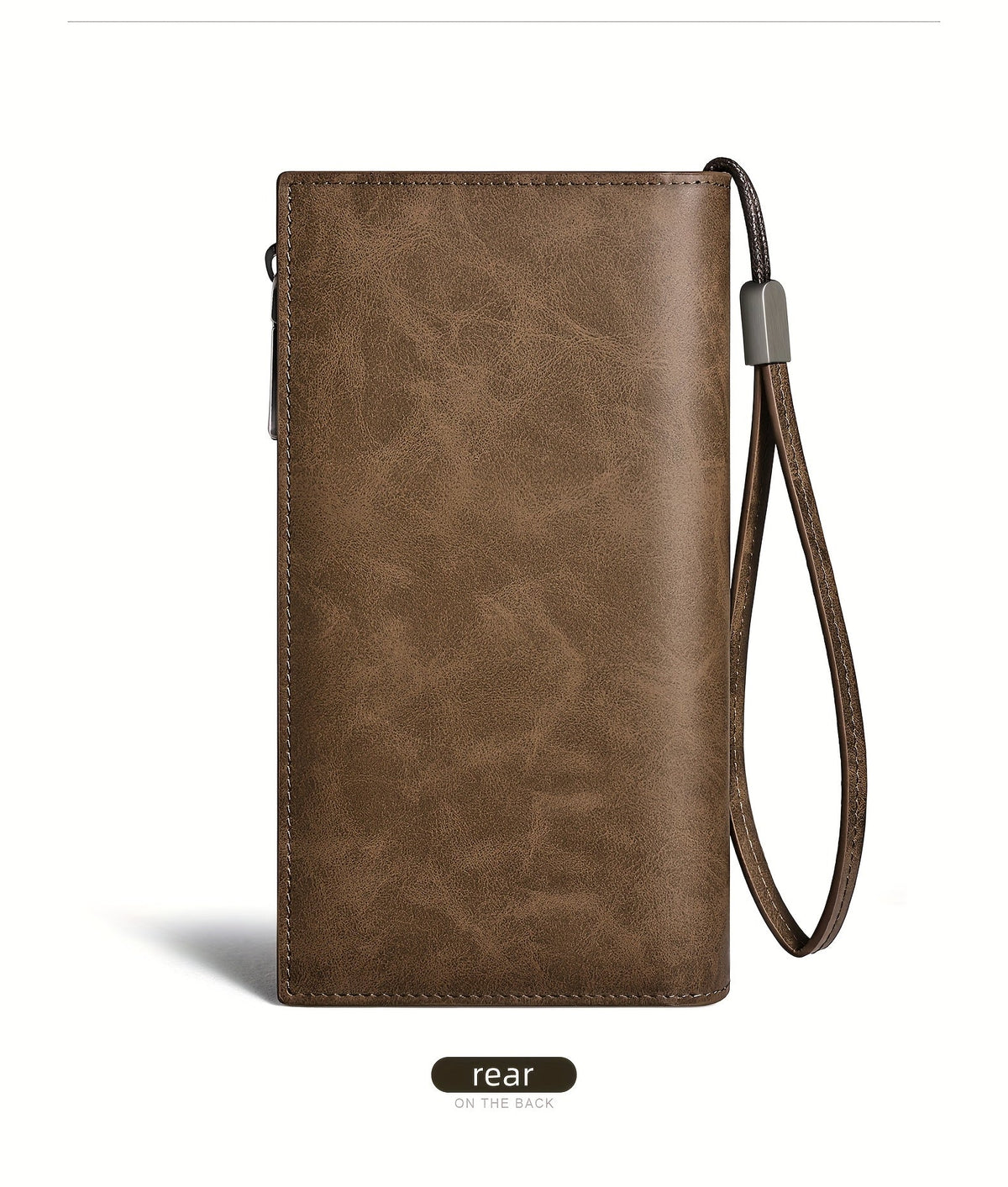Men's Long Vintage Leather Wallet, 26 Slots
