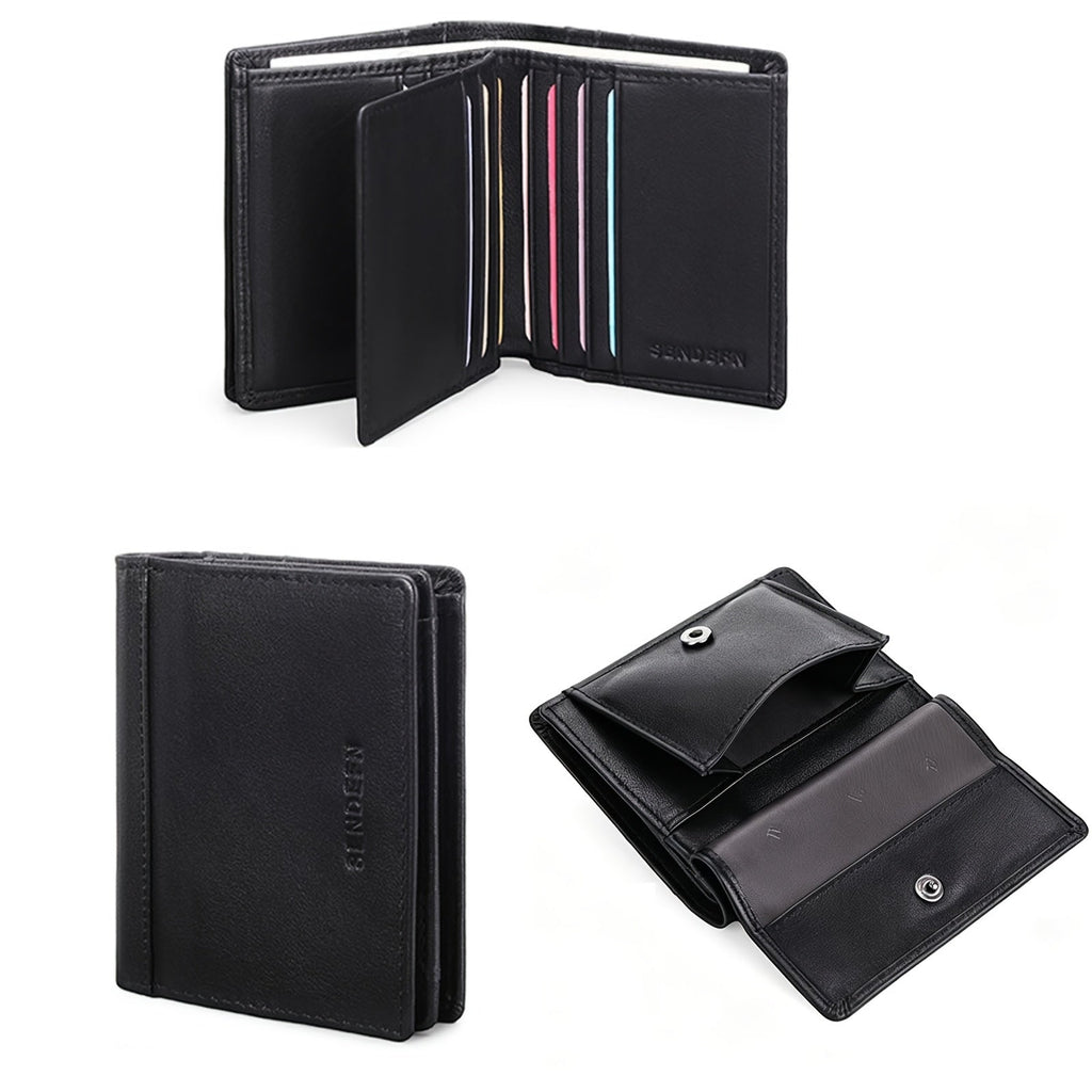 Men's Wallet with Fourteen Card Slots, Anti-RFID PU Lining