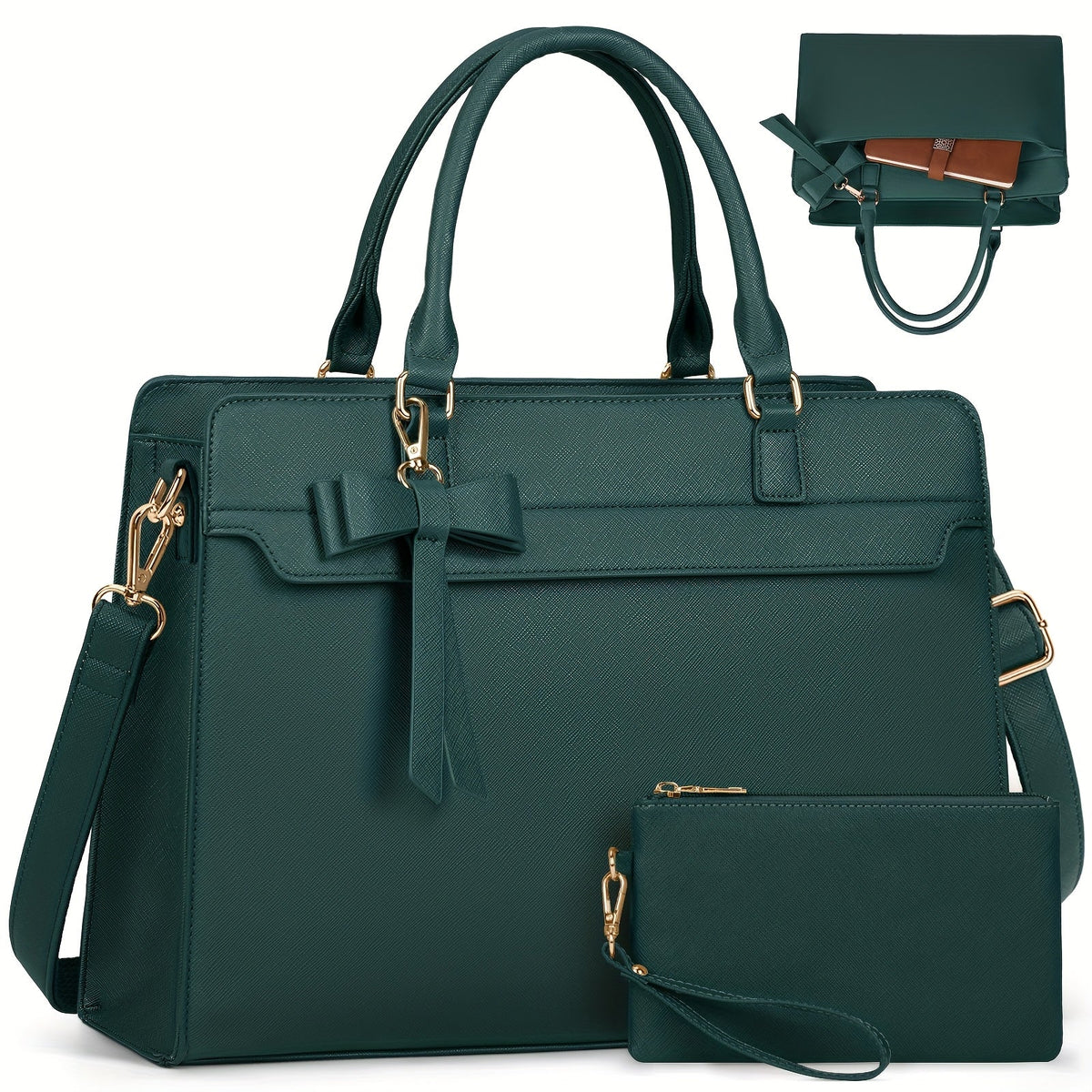 Laptop tote bag and card slot pouch set
