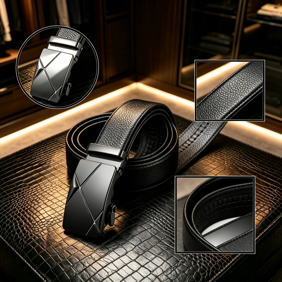 Men's Wallet and Matching Belt, 2-Piece Set Image