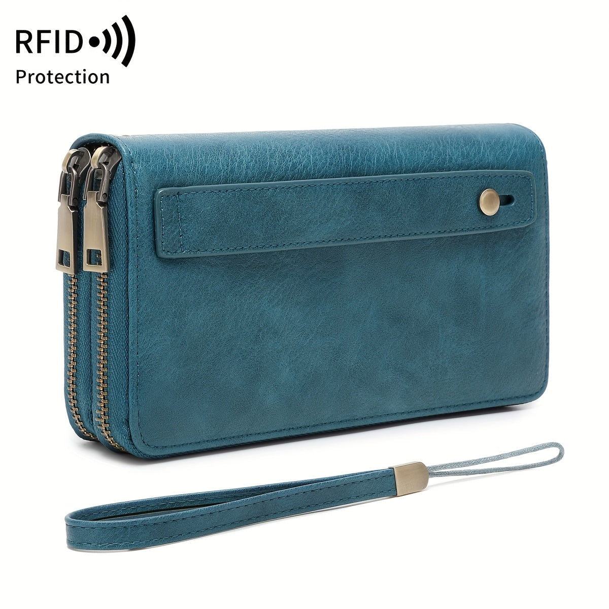 Large zippered wallet, 24 card slots and 7 bill pockets Image
