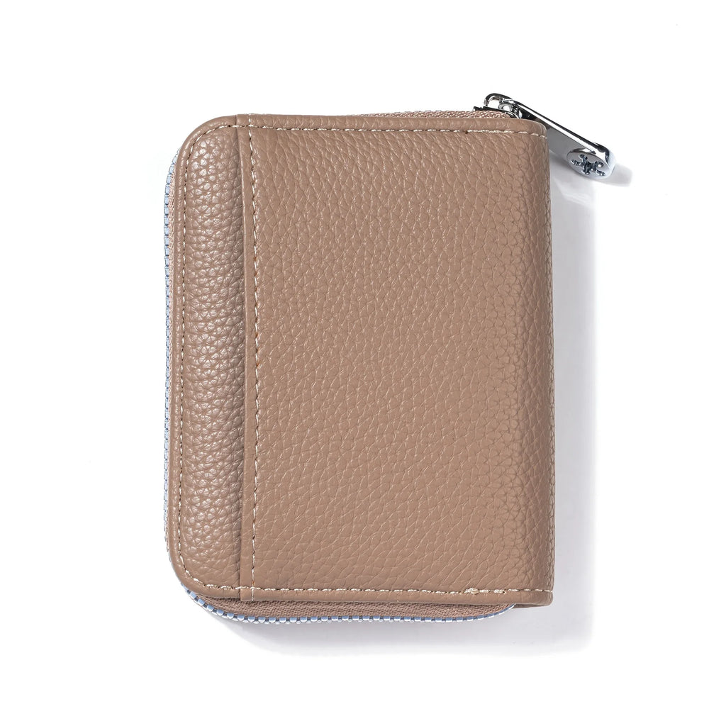 New Simple PU Leather Coin Purse Zipper Mini Wallets Portable Multi-Coin Slots Money Bag Card Holder Short Purse for Women Men