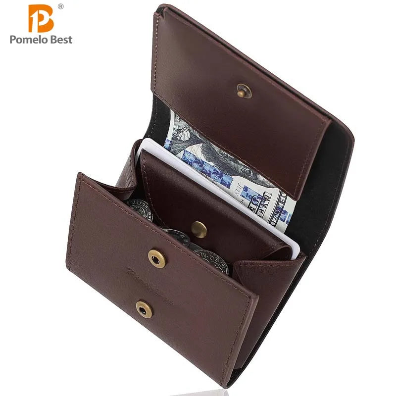 Mini Full Grain Leather Wallet - Vintage Elegance and Ultra-Slim Design