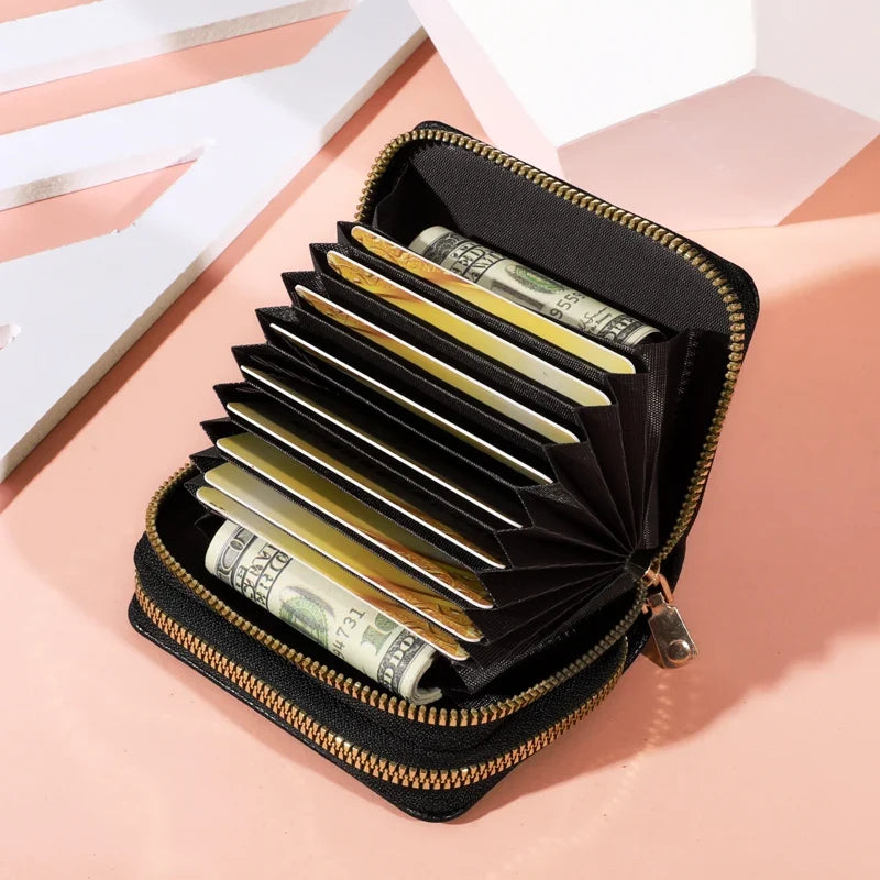 Zippered PU Leather Wallet - Large Capacity for Women Image