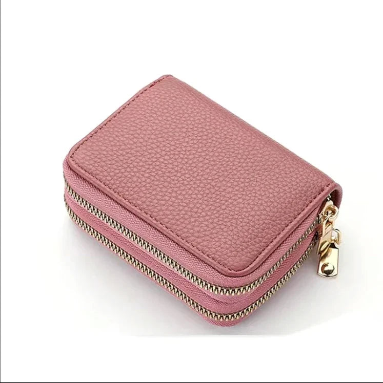 Zippered PU Leather Wallet - Large Capacity for Women