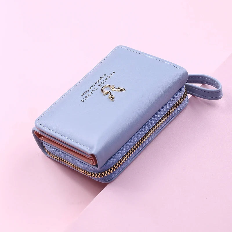 Compact Women's PU Leather Wallet with Card Holder