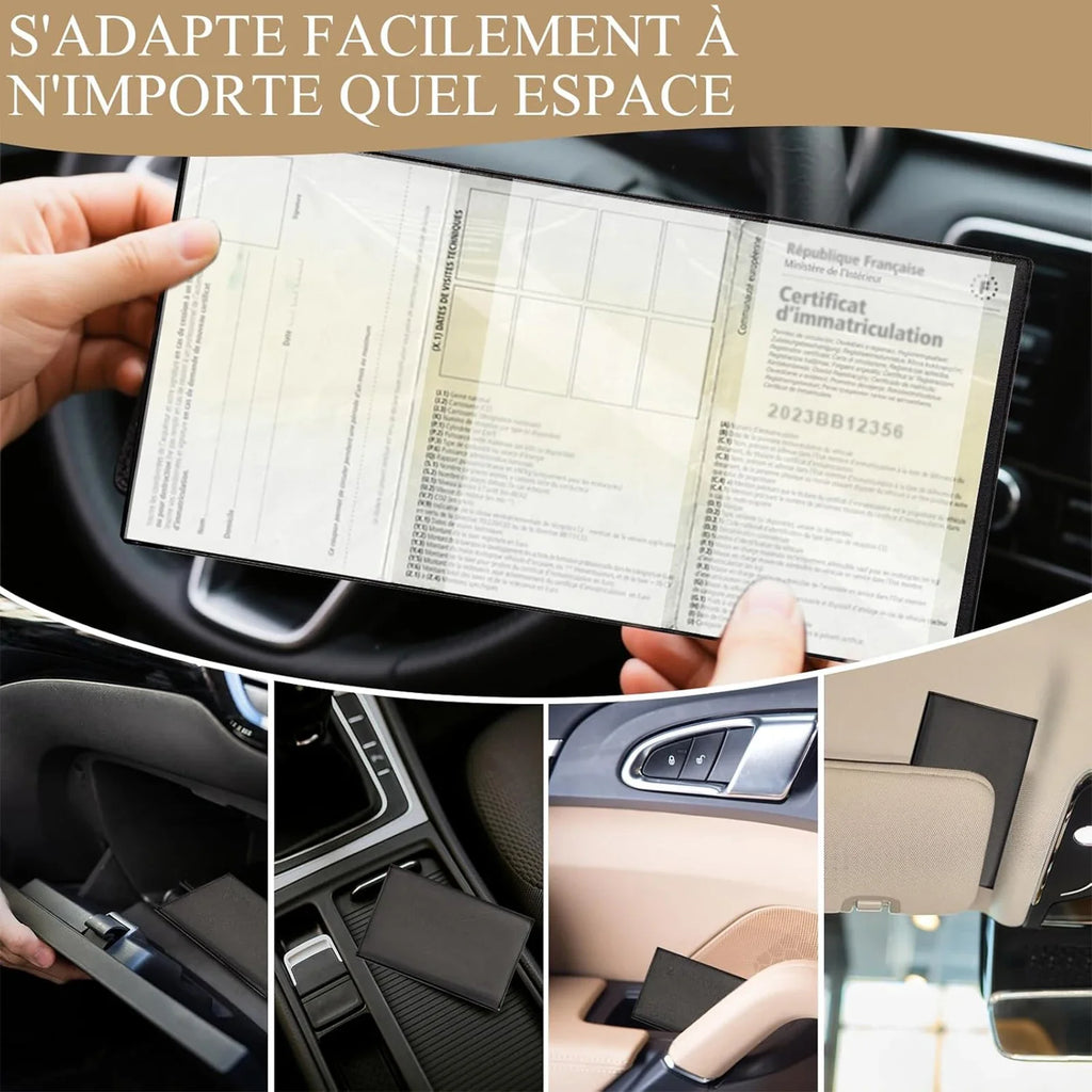 Transparent PVC Holder for Vehicle Registration and Insurance - Set of 2