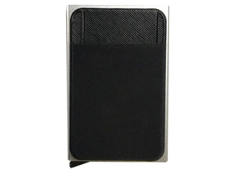 Minimalist Aluminum and Lycra Card Holder with RFID Protection