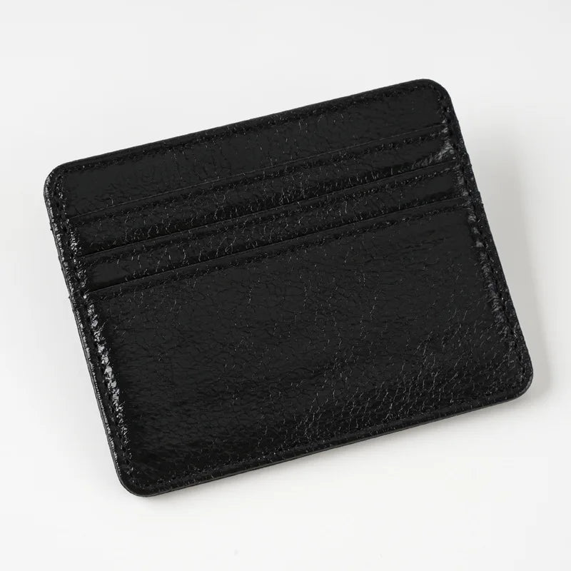 Ultra-slim glitter effect PU leather cardholder for men and women