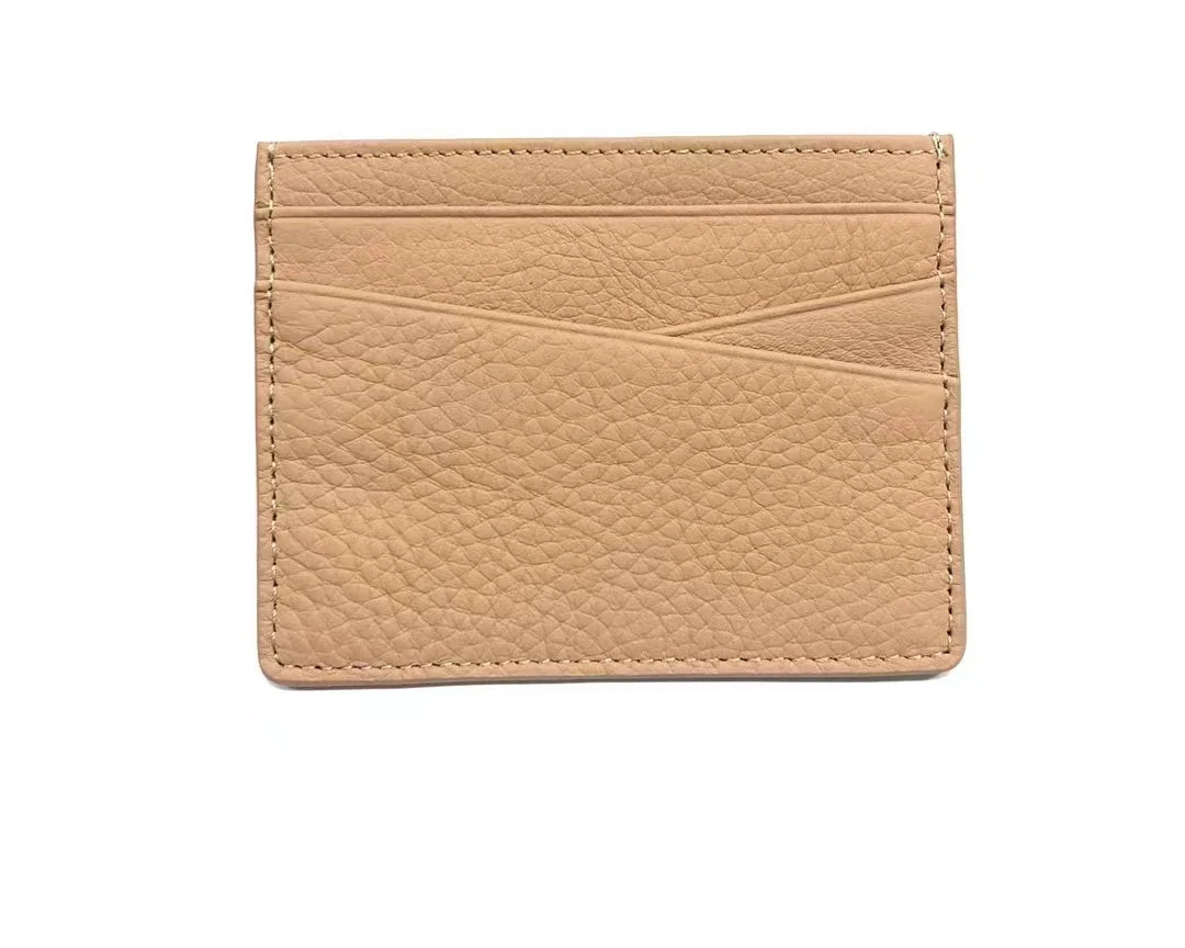Customizable Genuine Cowhide Leather Card Holder – Minimalist Luxury