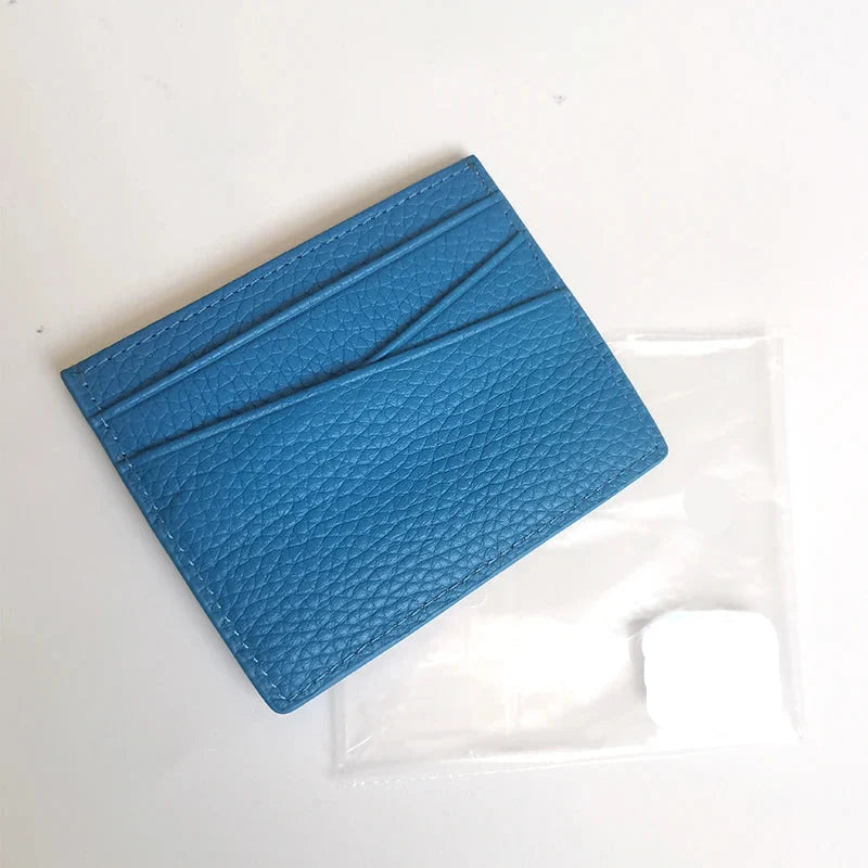 Customizable Genuine Cowhide Leather Card Holder – Minimalist Luxury