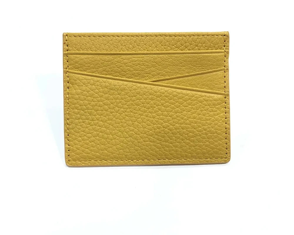 Customizable Genuine Cowhide Leather Card Holder – Minimalist Luxury