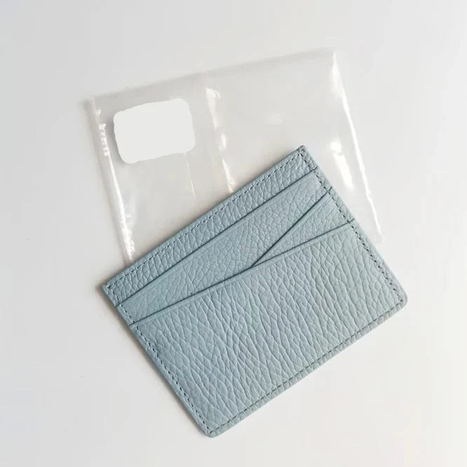 Customizable Genuine Cowhide Leather Card Holder – Minimalist Luxury