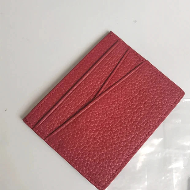 Customizable Genuine Cowhide Leather Card Holder – Minimalist Luxury