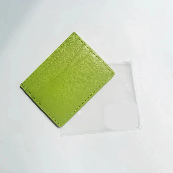Customizable Genuine Cowhide Leather Card Holder – Minimalist Luxury