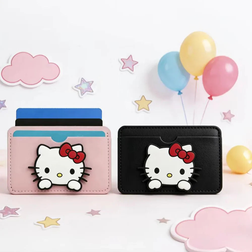 Hello Kitty PU Leather Cartoon Card Holder for Women