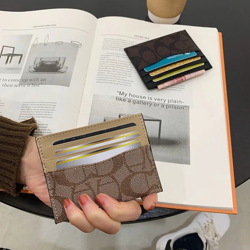 Luxury Multifunctional PU Leather Card Holder with RFID Protection