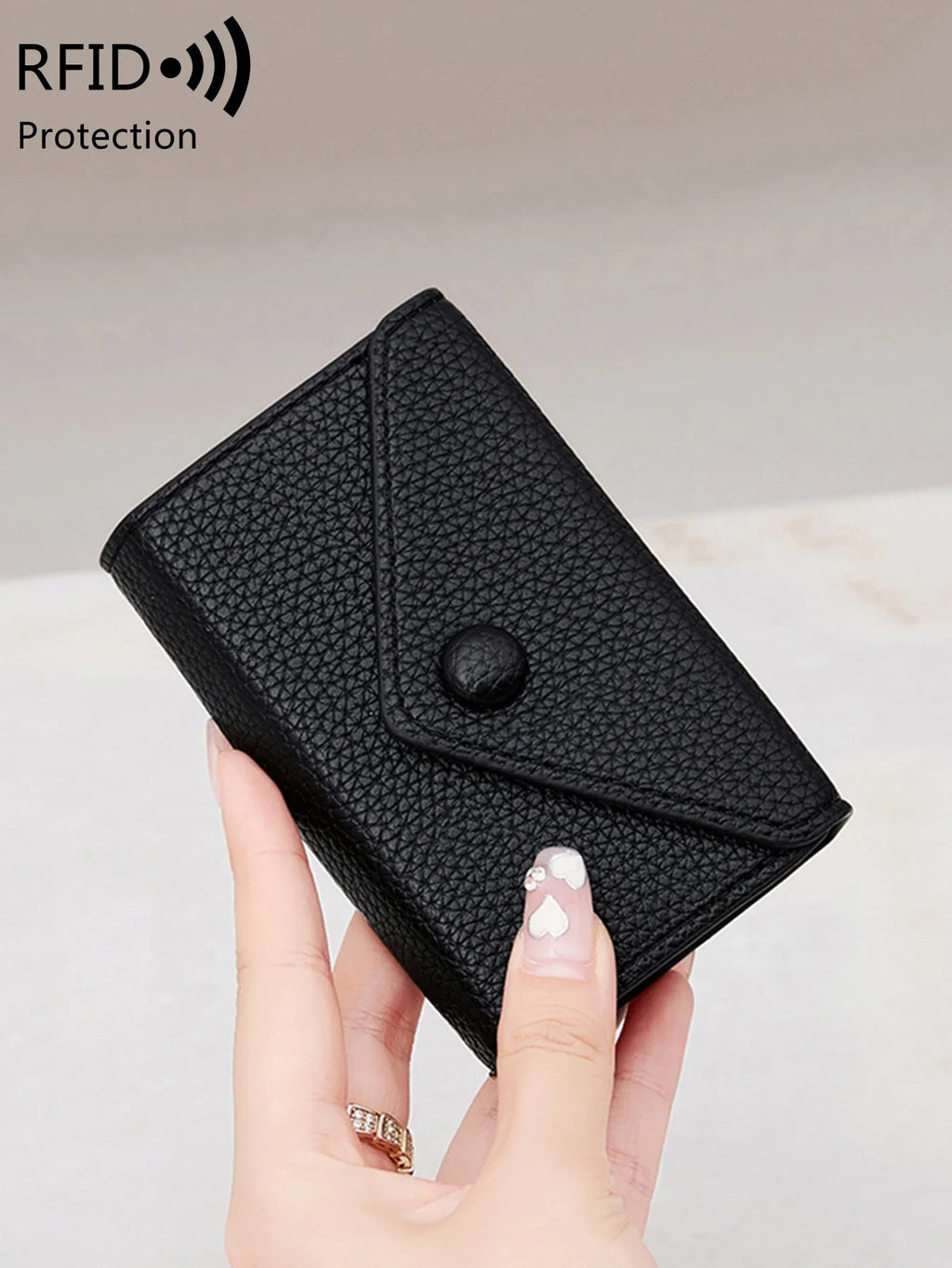 RFID Anti-Theft Leather Card Holder for Women