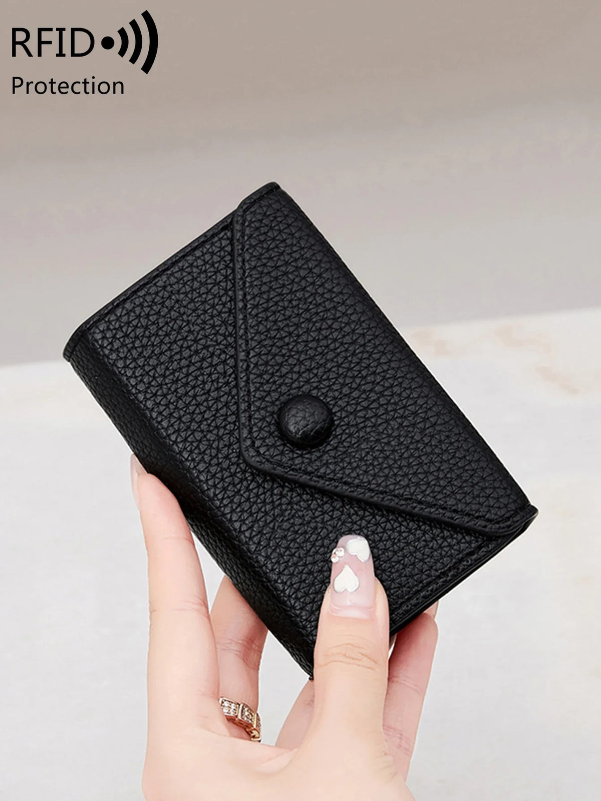 RFID Anti-Theft Leather Card Holder for Women