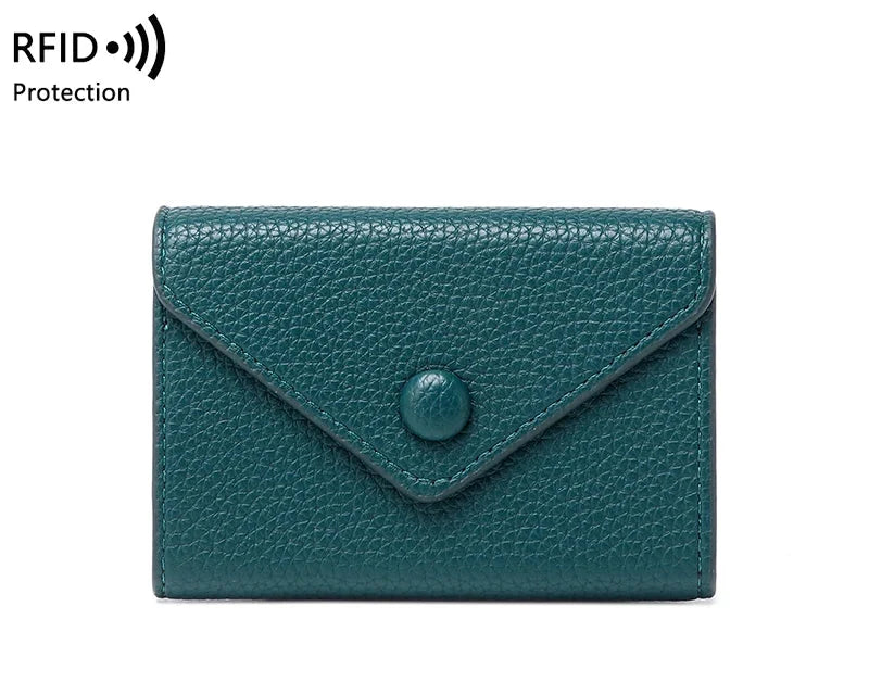 RFID Anti-Theft Leather Card Holder for Women