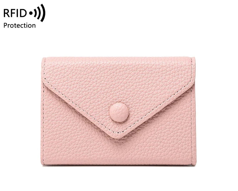 RFID Anti-Theft Leather Card Holder for Women