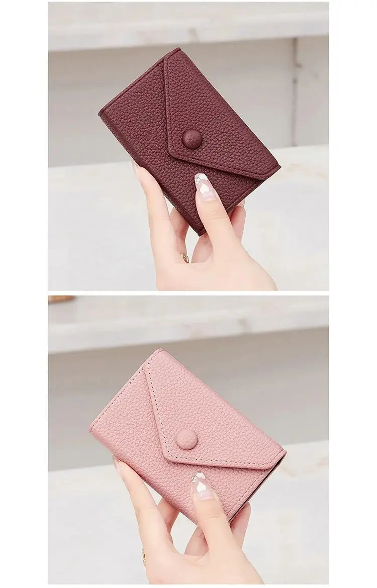 RFID Anti-Theft Leather Card Holder for Women