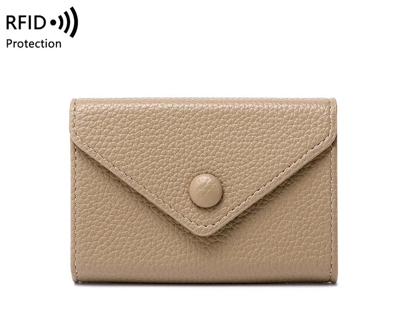 RFID Anti-Theft Leather Card Holder for Women