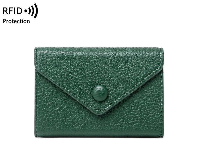 RFID Anti-Theft Leather Card Holder for Women
