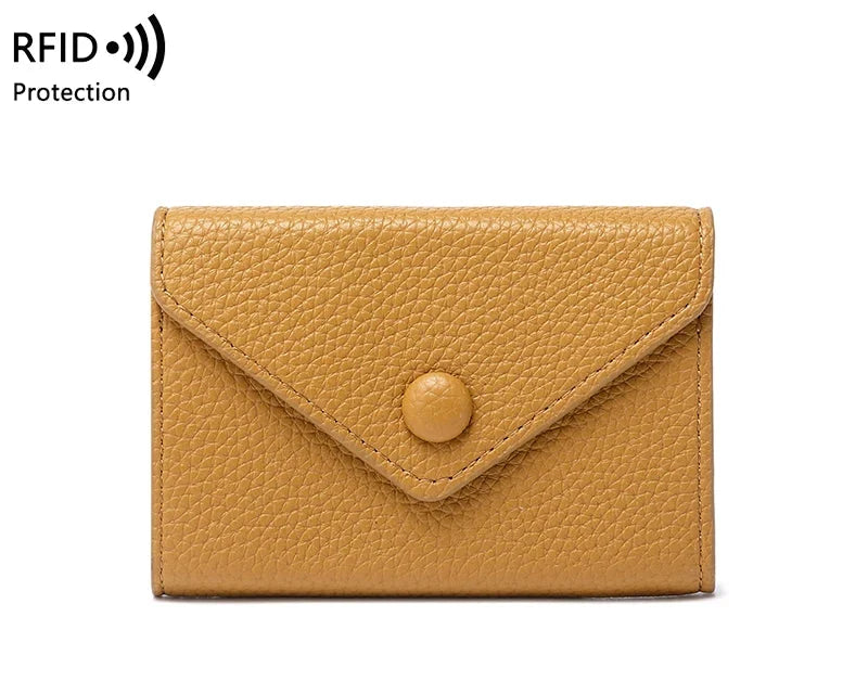 RFID Anti-Theft Leather Card Holder for Women