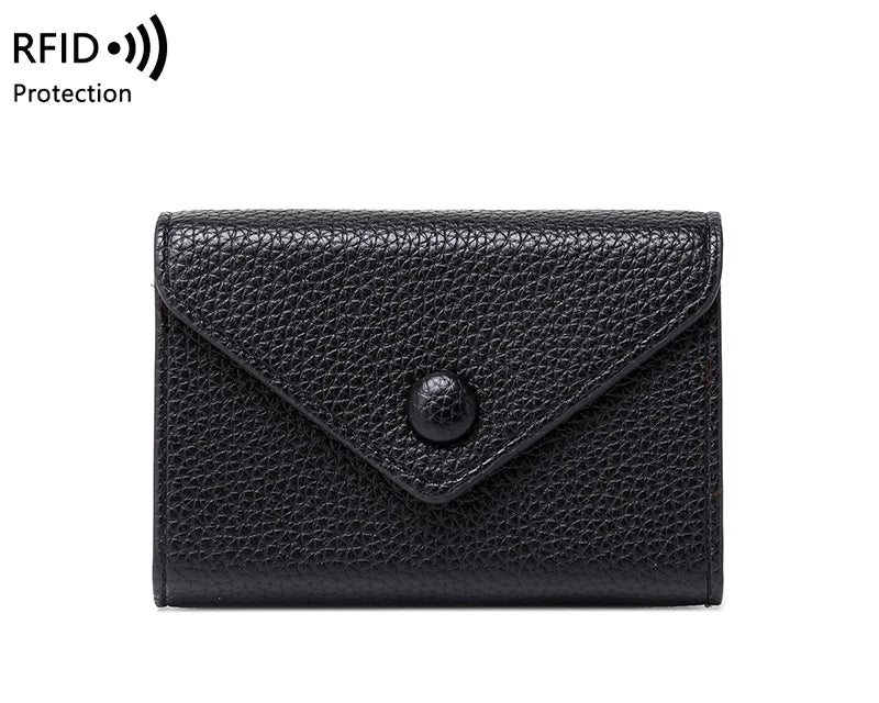 RFID Anti-Theft Leather Card Holder for Women