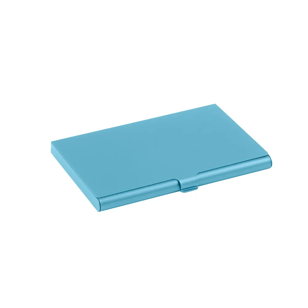 Ultra-thin aluminum card holder for business and bank cards