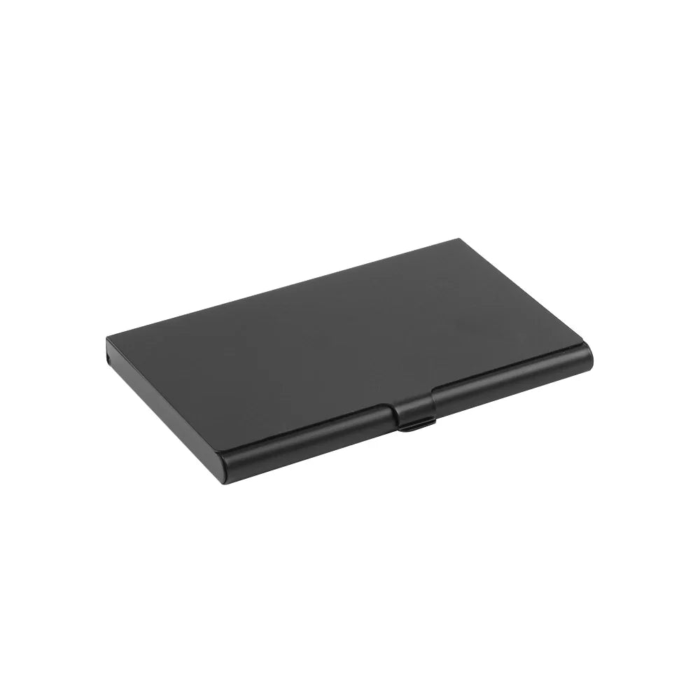 Ultra-thin aluminum card holder for business and bank cards
