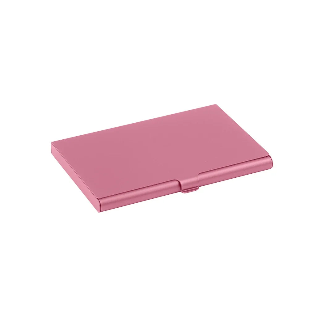 Ultra-thin aluminum card holder for business and bank cards