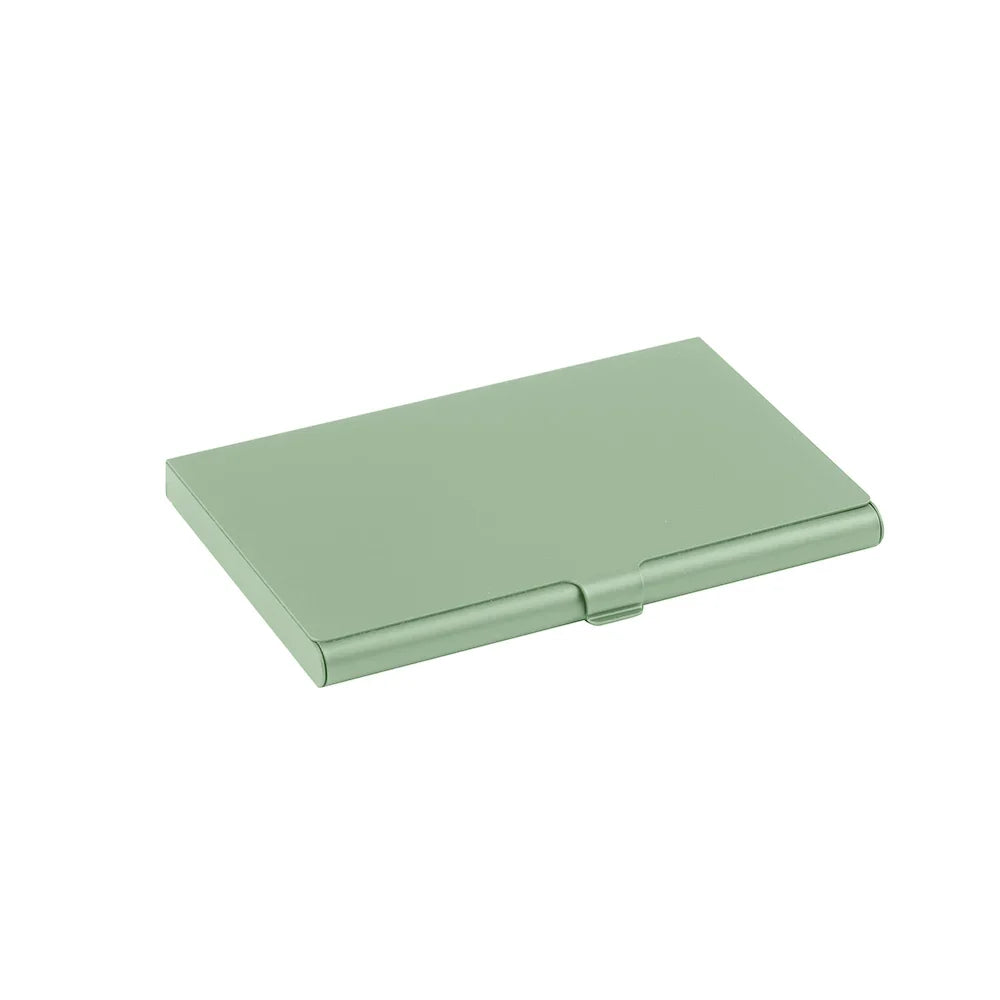 Ultra-thin aluminum card holder for business and bank cards