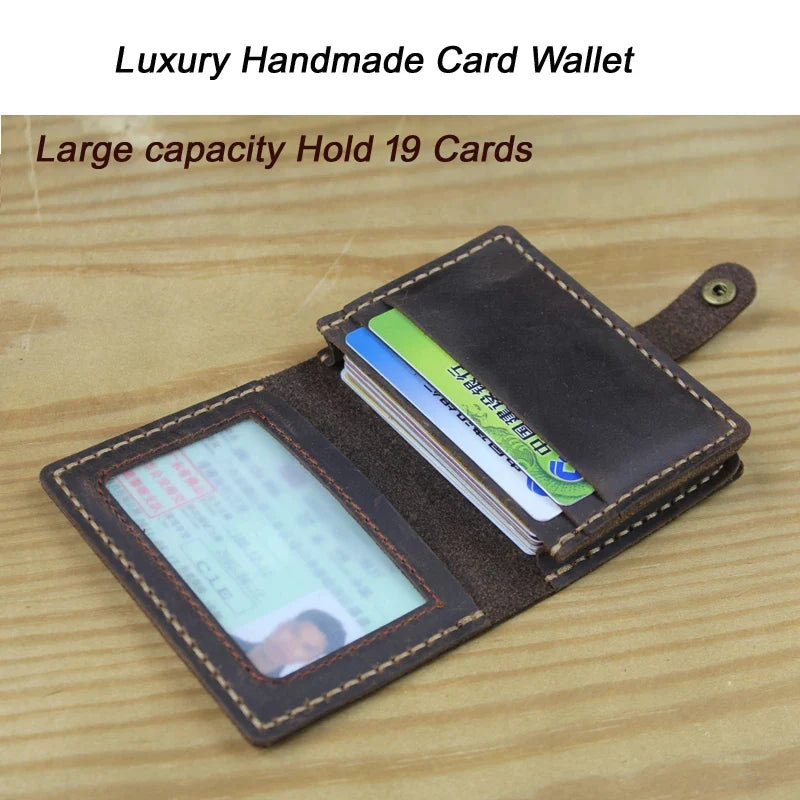 Genuine Leather Card Holder for Men and Women – Luxury Card Holder with Multiple Card Slots, Business Style