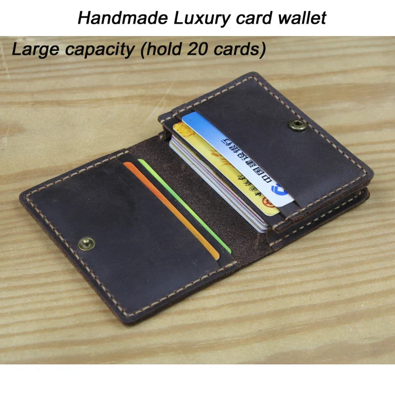 Genuine Leather Card Holder for Men and Women – Luxury Card Holder with Multiple Card Slots, Business Style