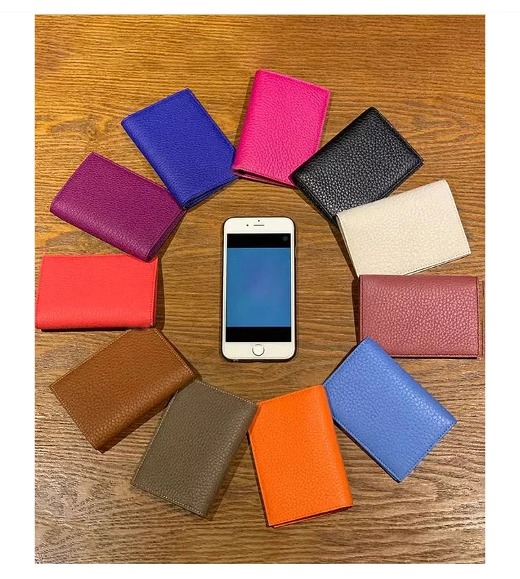 Slim Genuine Cowhide Leather Card Holder - Luxury Design for Men and Women