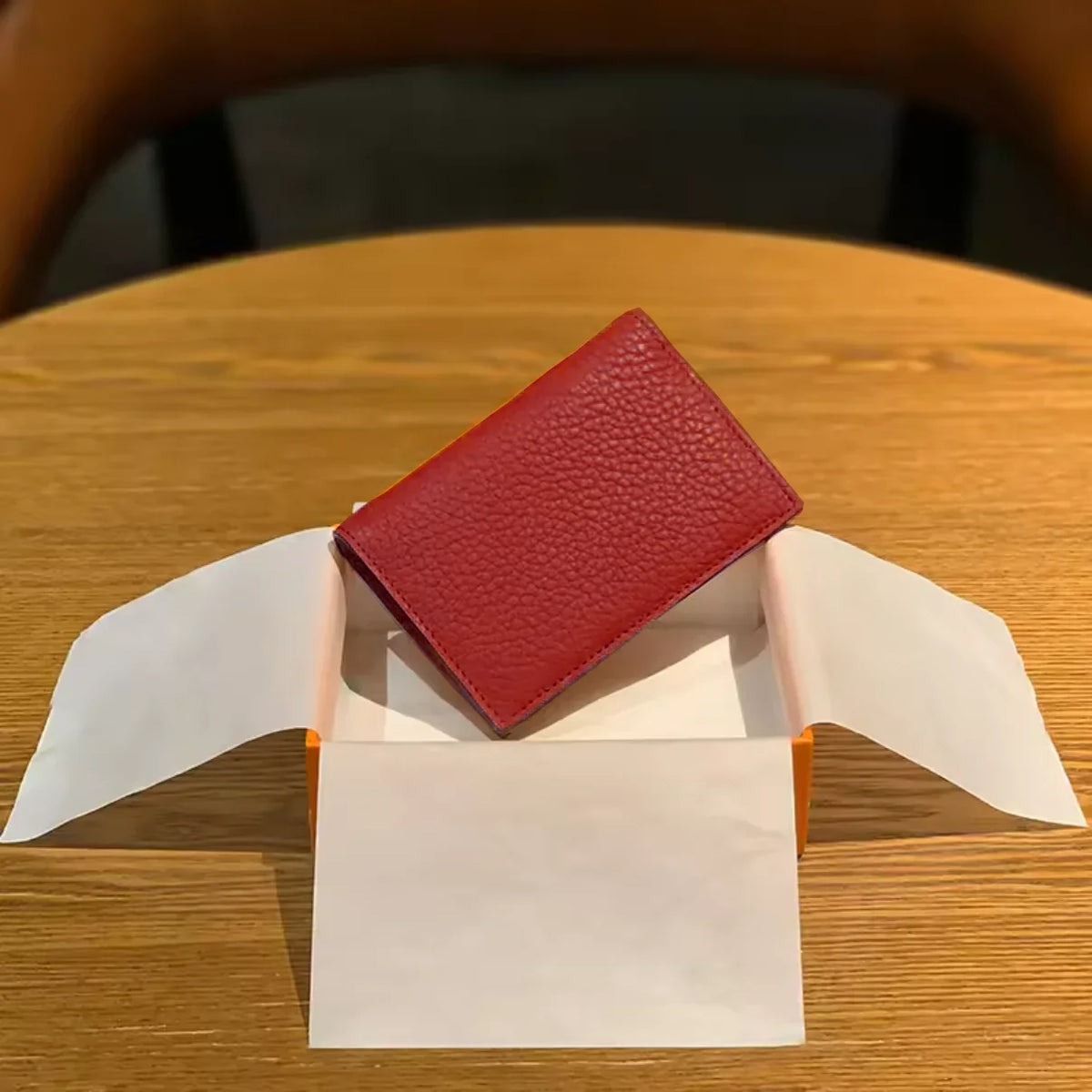 Slim Genuine Cowhide Leather Card Holder - Luxury Design for Men and Women
