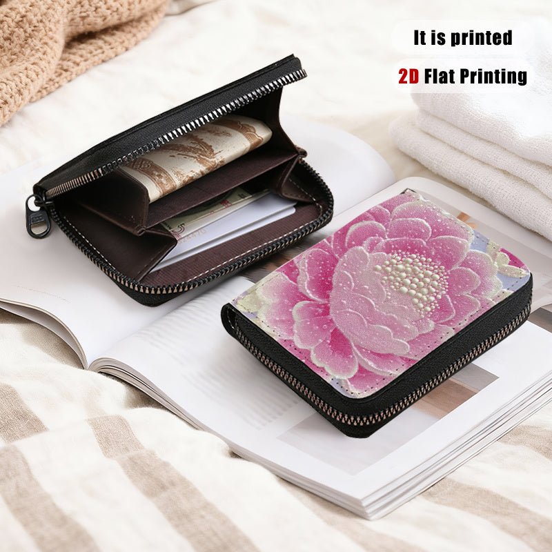 Zippered Card Holder 11 cm, Four Floral Prints to Choose From