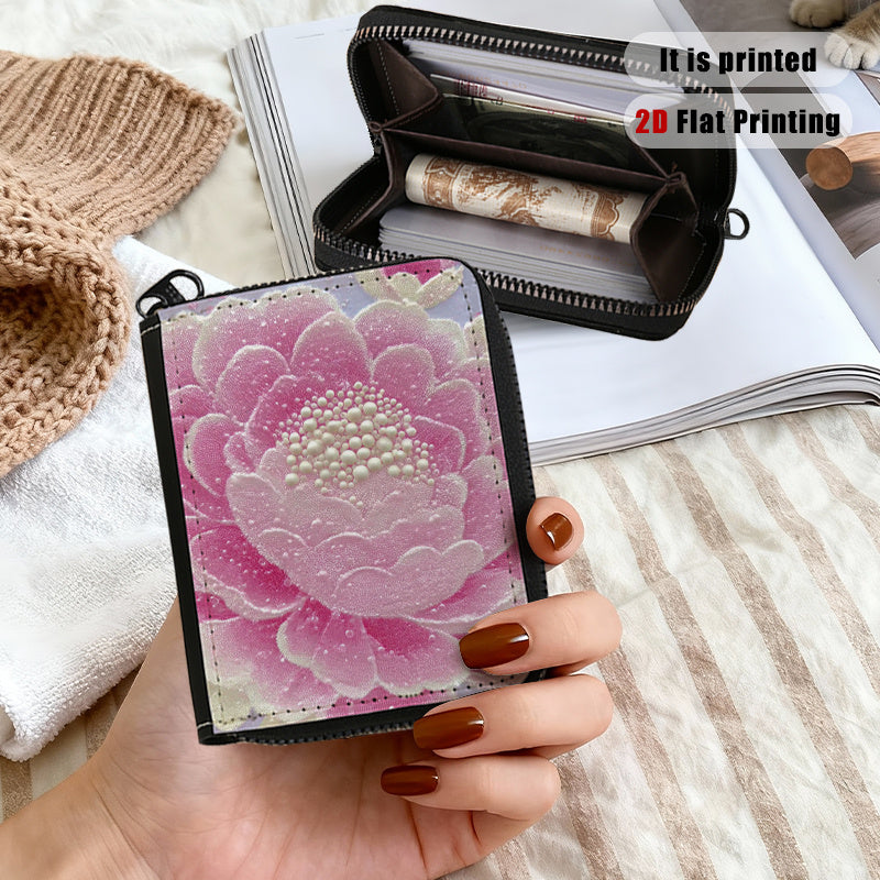 Zippered Card Holder 11 cm, Four Floral Prints to Choose From