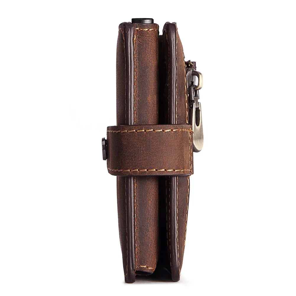 Crazy Horse Leather Card Holder - Smart & Secure Wallet Image