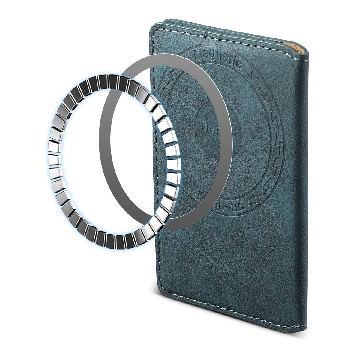 Magnetic PU Leather Card Holder - Ultra-Thin & Elastic