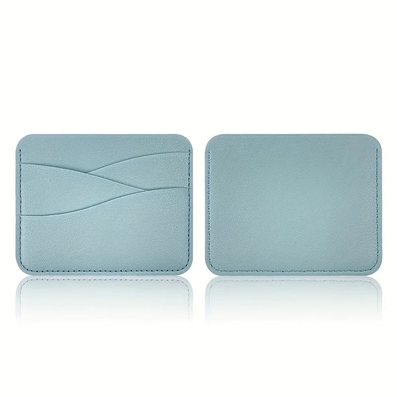 Multi-Compartment Card Holder in Ultra-Thin Faux Leather