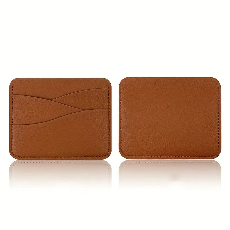 Multi-Compartment Card Holder in Ultra-Thin Faux Leather