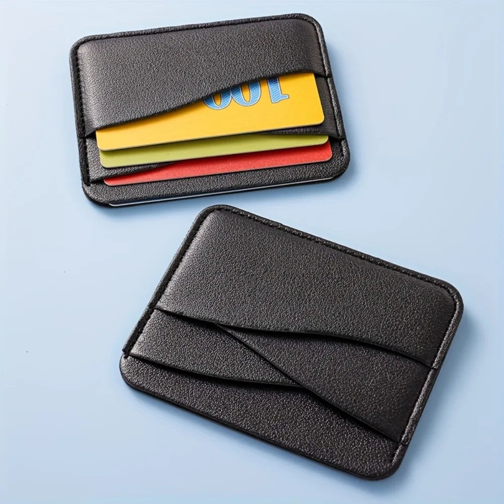 Multi-Compartment Card Holder in Ultra-Thin Faux Leather Image