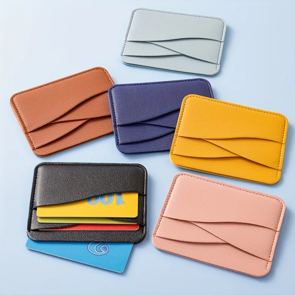 Multi-Compartment Card Holder in Ultra-Thin Faux Leather