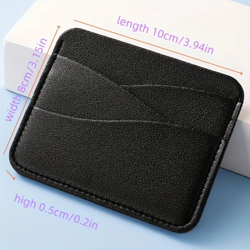 Multi-Compartment Card Holder in Ultra-Thin Faux Leather
