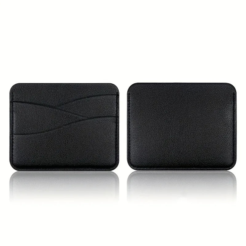 Multi-Compartment Card Holder in Ultra-Thin Faux Leather